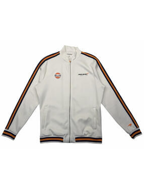 McLaren F1 X Gulf Track Racing Jacket White Orange Size M